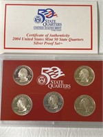 2004 Proof State Quarters/Silver Set Rare(5)