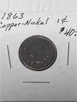 1863 Copper-Nickel 1 Cent