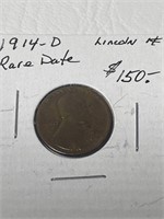 1914-D 1 Cent Rare