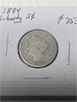 1884 5 Cent Lib Nickel