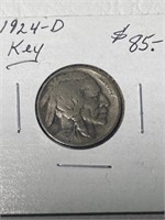 1924-D Buff 5 Cent Rare