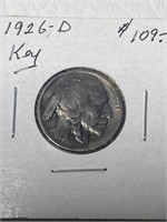 1926-D Buff 5 Cent Key