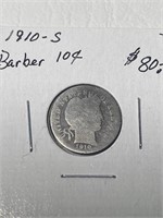 1910-S Barber 10 Cent