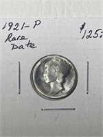 1921-P Merc 10 Cent Rare