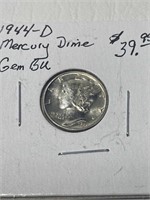 1944-D Merc 10 Cent BU