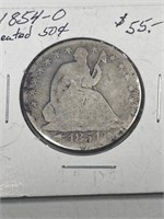 1854-D Seated 50 Cent