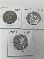 1944,1945 and 1946 50 Cent