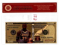 LeBron James Gold Banknote