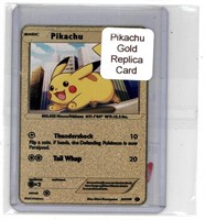 Pokémon Pikachu Gold Replica Card