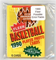 1990 Fleer NBA Possible Error Pack