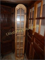 Natural Wood & Glass Upright Curio Cabinet
