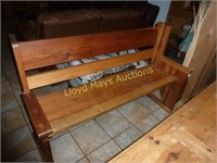 Natural Pine Hand Made Mission Style Bench