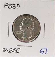 1953P Washington Quaurter MS65