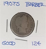 1907S  Barber Quarter Good