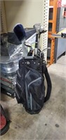 Datrek Golf Bag with Assorted Golf Clubs and Box