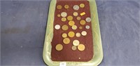 Tray of Assorted Foreign Coins