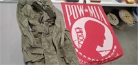 Rain Jacket (38L) and POW MIA Flag