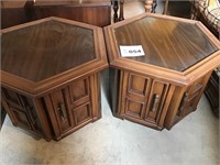 PAIR OCTAGON END TABLES