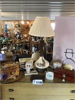 VINTAGE LAMP, JEWELRY BOXES, LOVE IS....