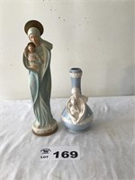 LADY OF THE SNOWS SHRINE STATUE & VASE,