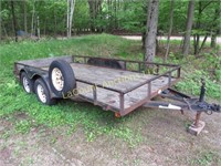 tandem flat bed trailer 87"w x 172"L