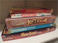 assorted games chess set spirograph key to kingdom