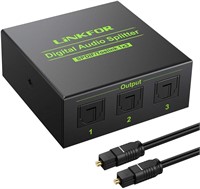 LiNKFOR Optical Splitter 1x3 Digital SPDIF Toslink