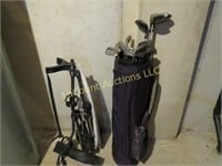 golf clubs and cart good used condition