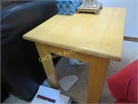 wood side table blonde wood 18" x 22" matches