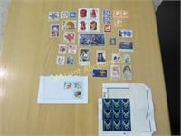 assorted unused postage stamps
