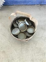 Zinc & other jar lids and milk strainer