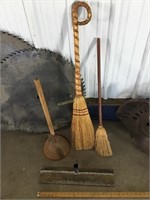 Brooms, roof snow shovel