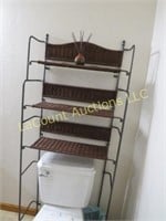 over the toilet wicker shelving unit