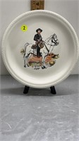 HOPALONG CASSIDY 9.5" PLATE BY W.S. GEORGE +STAND