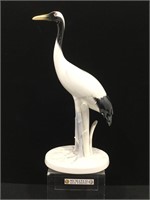 Noritake Bone China Crane Figurine. 11in H