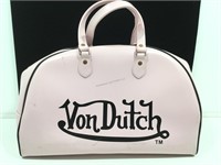 Von Dutch Pink Vinyl Bowling Bag. Previously