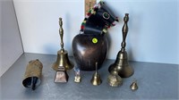 5PC VINTAGE BELL LOT - 1" TO 6"