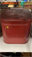 VTG PROTECTOSEAL CO. RED METAL LIQUID BASKET CAN