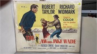 ORIGINAL 1958 LAW & JAKE WADE MOVIE POSTER 28X22