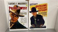 2PC CLARENCE MULFORD / WILLIAM BOYD MOVIE POSTERS