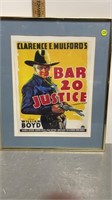 CLARENCE MULFORD BAR 20 JUSTICE POSTER REPRINT