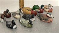 10PC DUCK LOT- CAST IRON, ENESCO, PORCELAIN