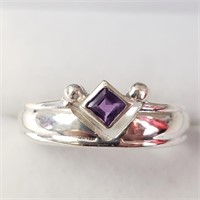 Silver Amhyst Ring