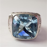 $100  Blue Topaz(12.4ct) Ring