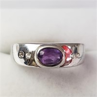 $120 Silver Amhyst Ring