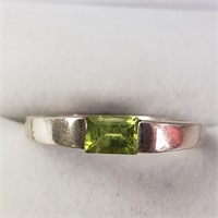 $100 Silver Peridot Ring
