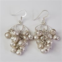 $300 Silver Freshwater Pearl Earrings