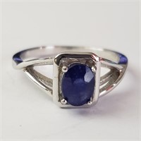 $180 Silver Rhodioum Plated Sapphire(2ct) Ring