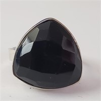 $180 Silver Black Onyx Ring