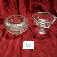2 SERVING BOWLS or CANDY DISHES